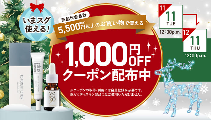 クリスマスキャンペーン1,000円オフクーポン